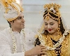 Randeep Hooda wedding - રણદીપ હુડ્ડા સફેદ કપડામાં જોવા મળ્યો હતો જ્યારે લિન લેશરામ સોનાથી લદેલી જોવા મળી હતી