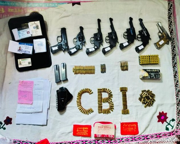 cbi seized arms and ammunitions in sandeshkhali