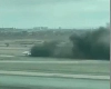 आंतरराष्ट्रीय विमानतळाच्या धावपट्टीवर विमानाची अग्निशमन ट्रकला धडक, दोन अग्निशमन दलाचे जवान ठार