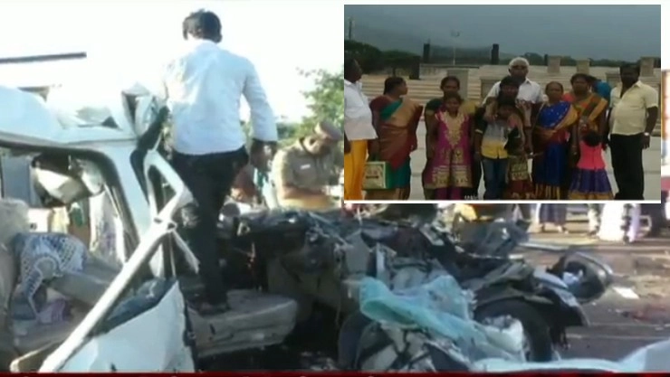 திருச்சி அருகே கோர விபத்து - ஒரே குடும்பத்தில் 8 பேர் பலி