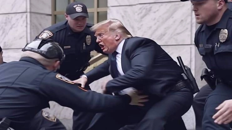 Trump Arrest AI Image