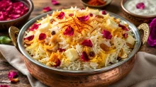 Saffron Rose Biryani Recipe अतिशय शाही, सुगंधी आणि चवदार केशर गुलाब बिर्याणी