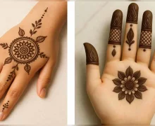 तुळशी विवाहाच्या दिवशी फक्त १० मिनिटांत हातांवर सुंदर गोल मेहंदी डिझाईन काढा