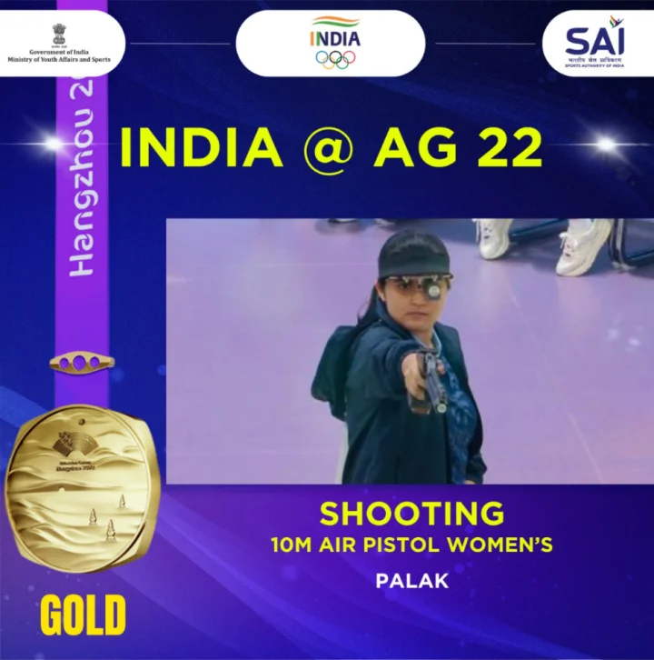 Shooter Palak Gold medal 