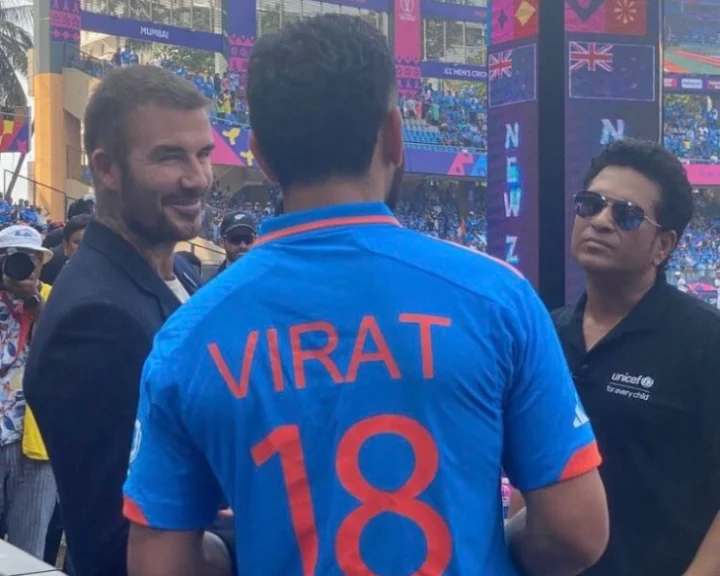 David Beckham india new zealand semi final