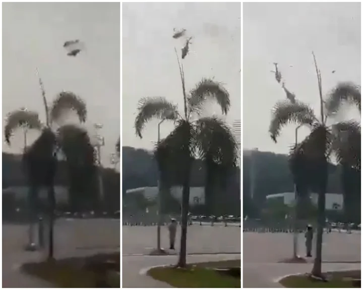 2 Malaysian military helicopters crash after collision during flypast rehearsal for Royal Malaysian Navy Fleet Open Day, 10 killed