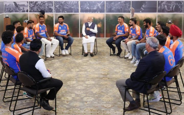 PM Modi hosts T20 WC winners at 7 Lok Kalyan Marg