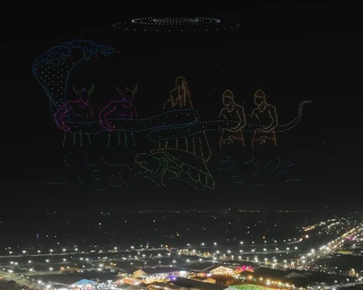 UP: Drones showcases 'Samudra Manthan' at Maha Kumbh (VIDEO)