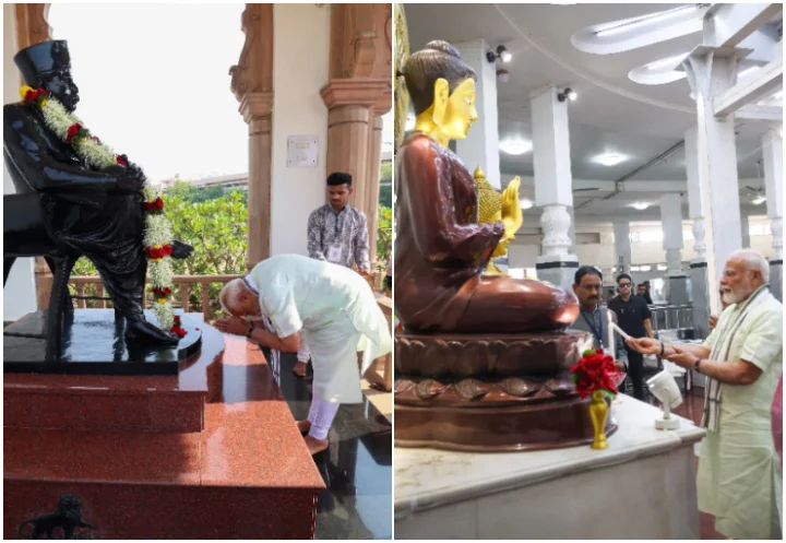 PM Modi in Nagpur, pays floral tribute to RSS founder Hedgewar, visits Deekshabhoomi