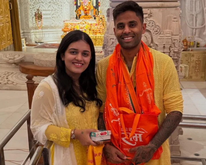 T20 team captain Suryakumar Yadav visits Ram Temple in Ayodhya
