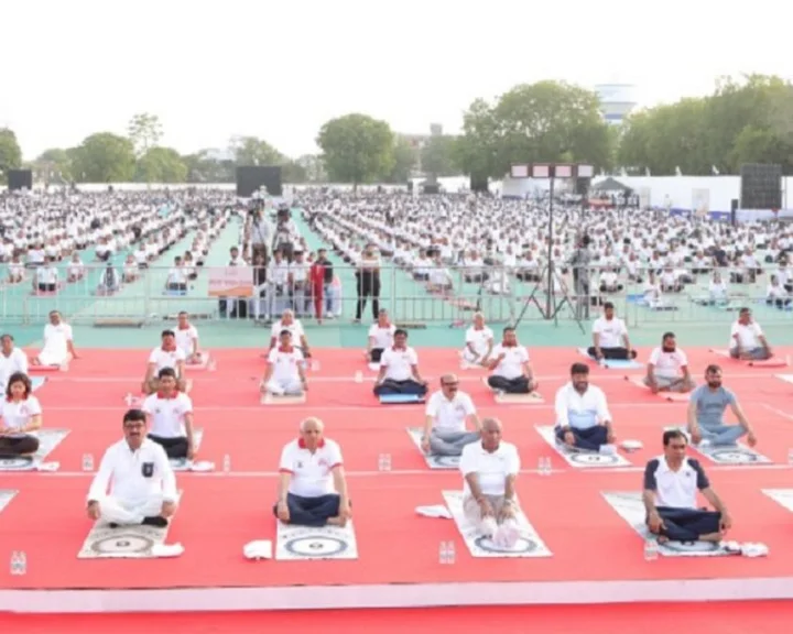 Gujarat Celebrates International Yoga Day with Enthusiasm, CM Bhupendra Patel Leads Mass Yoga Session in Mansa