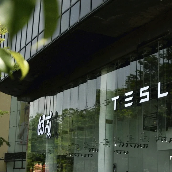 Tesla experience centre in Bengaluru