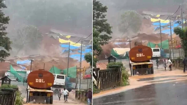 Kerala: Landslide at tunnel site in Wayanad turns deadly, 1 killed, several trapped under debris, Horrifying CCTV Footage Surfaces