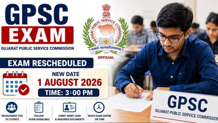 GPSC Exam Update: Postponed Recruitment Test Rescheduled for August 1