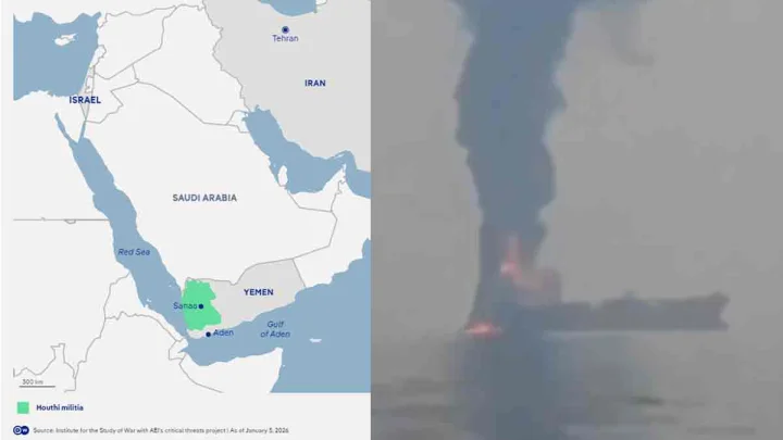 Indian commercial ship sinks in Red Sea after projectile strike