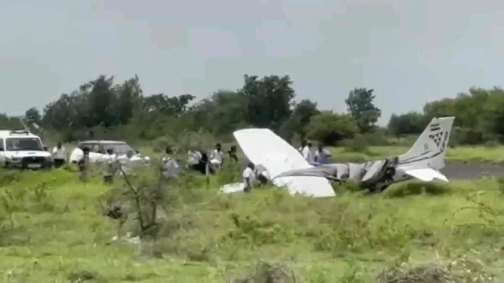 Maharashtra: Trainer Aircraft Crashes Near Baramati Airstrip Where Ajit Pawar Died in Plane Crash