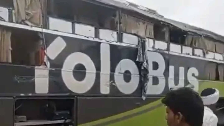 Rajgarh Bus Horror on Raksha Bandhan: 4 Killed as Sleeper Coach Tilts on 90-Degree Bridge