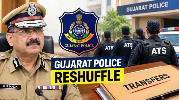 In a major reshuffle, 4 IPS appointed & 6 SP transferred in Gujarat