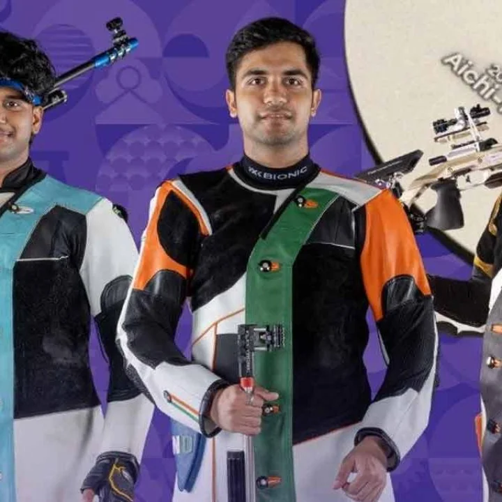 Shooters Rudrankksh Balasaheb Patil, Parth Rakesh Mane and Himanshu Dhillon