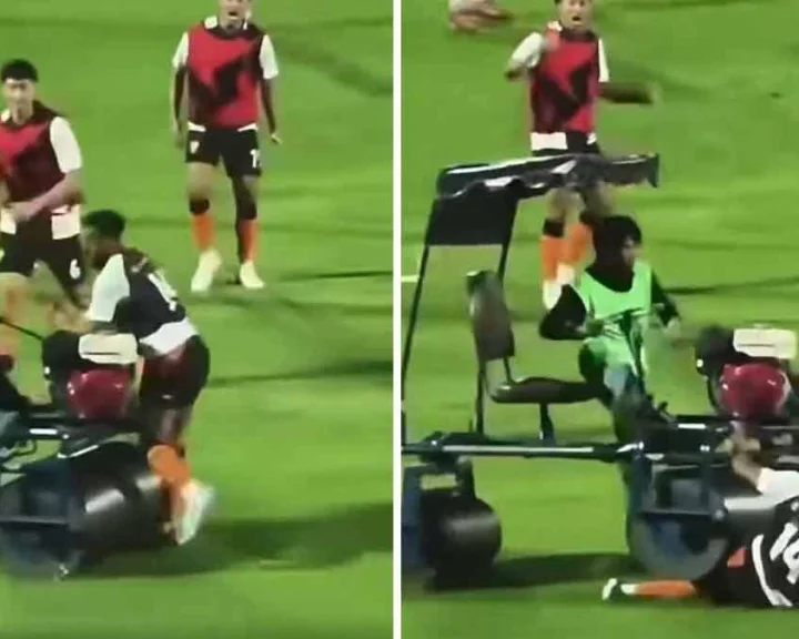 VIDEO: Former England Star Andros Townsend Run Over by Pitch Roller in Bizarre Incident