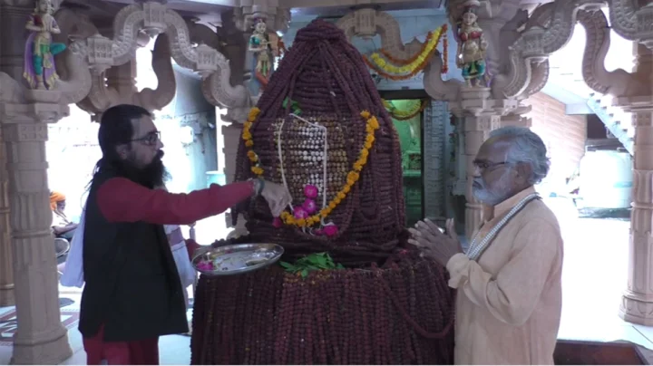 મહેસાણામાં બનાવાયું ૮ ફૂટ ઉંચું રૂદ્વાક્ષનું શિવલિંગ