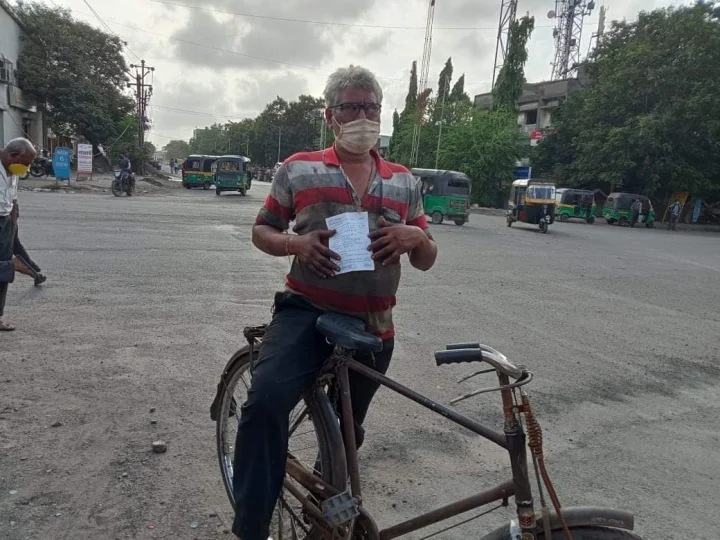 સાયકલ ચાલકને મેમો