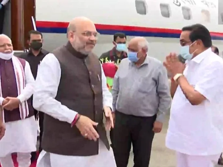 અમિત શાહ અમદાવાદ પહોંચ્યા