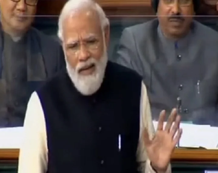modi ji in parliment