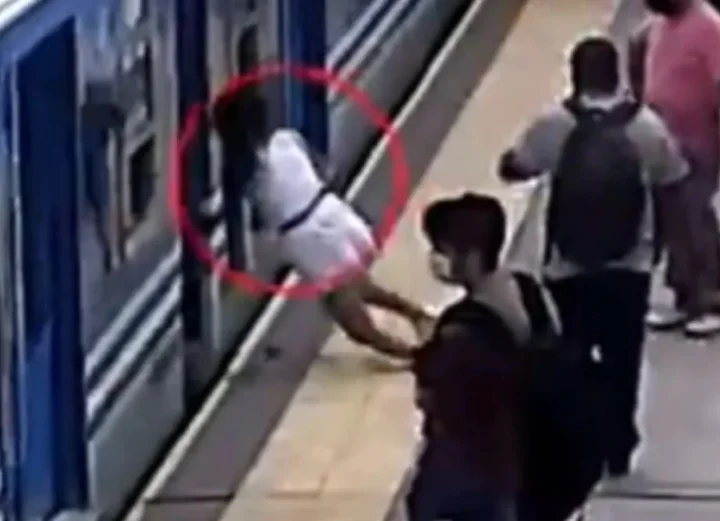 What happened after the woman fainted and fell under the train is shocking