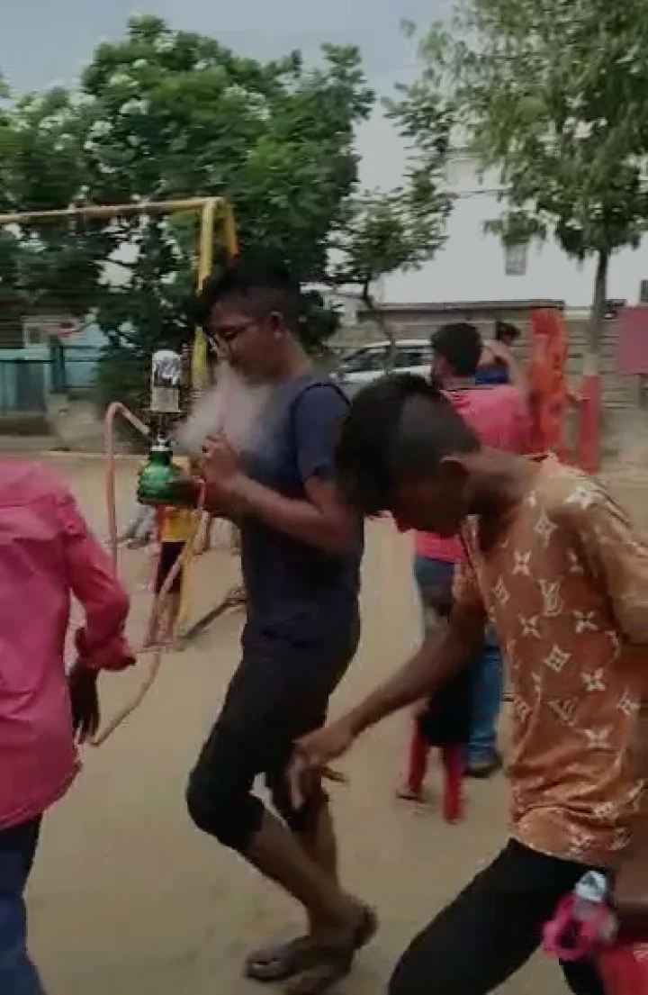 Hookah party in public garden in Ahmedabad