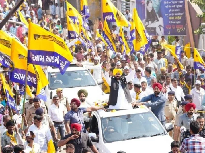 At the rally of Punjab CM Bhagwant Mann in Tapi, slogans of Modi and Modi were raised