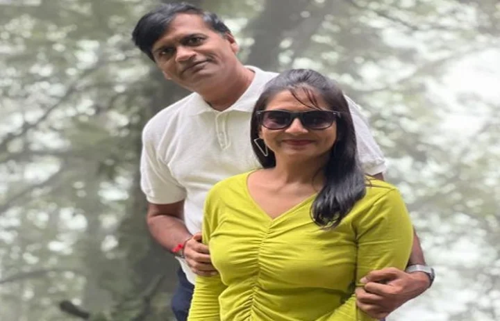 kiran patel with wife