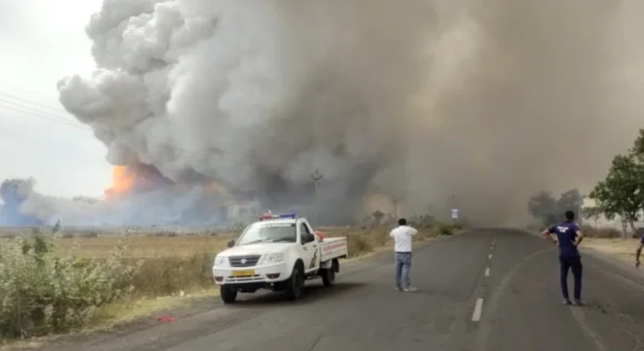 fire in modasa