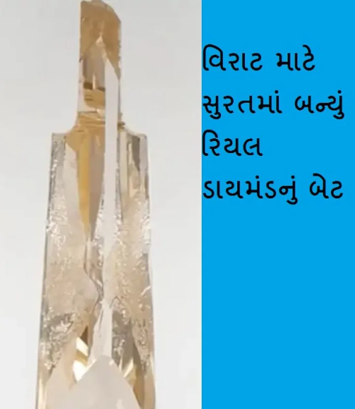Real diamond bat happened in Surat for Virat