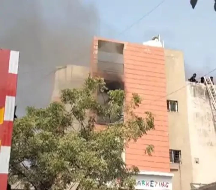A massive fire broke out in a toy godown