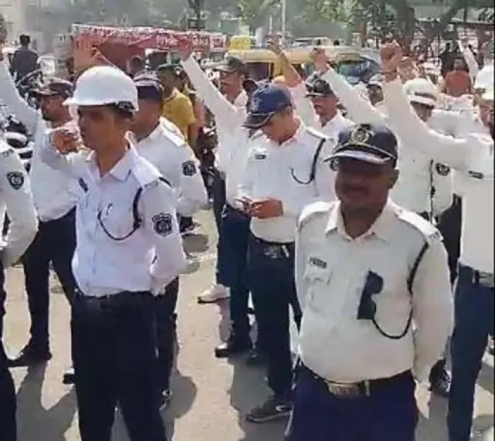 TRB jawans Protest