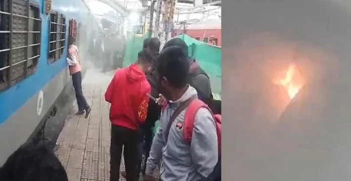 train fire