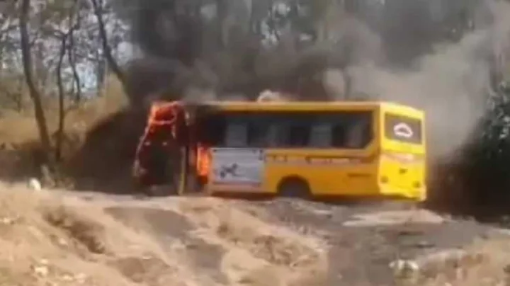 30 students, 3 teachers rescued after school bus ...