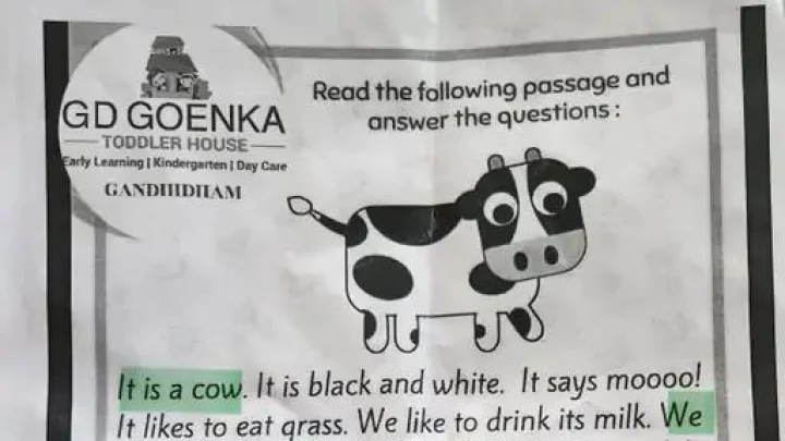 गायीचे मांस खाऊ शकतो हे शिकवल्यानंतर गुजरातच्या शाळेत गोंधळ उडाला