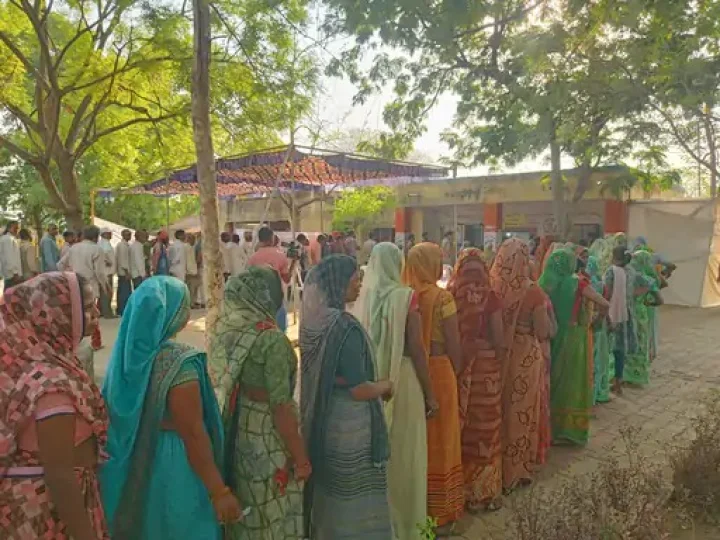 1224 voters re-polled today as per the order of Election Commission in Parthampur village