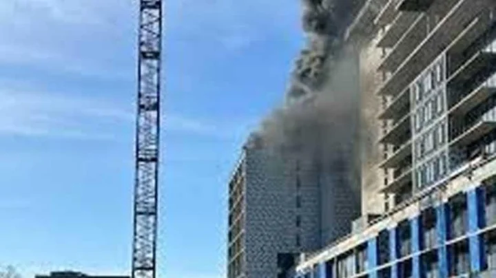 A fire broke out in an electric duct on the ninth ...