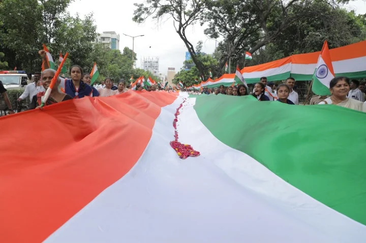 Rajkot painted in patriotic colours