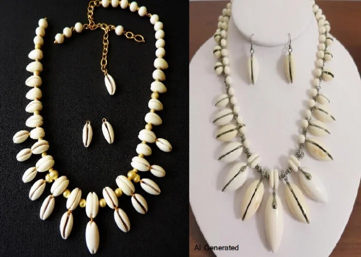 Garba Look with Cowrie Jewellery