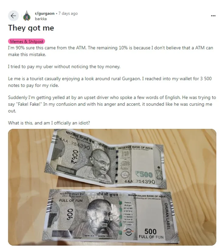 500 rupees fake note