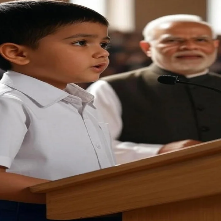 નરેન્દ્ર મોદી પર ભાષણ