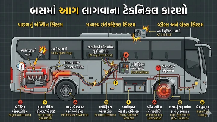 ચાલતી બસમાં કેમ લાગે છે અચાનક આગ? અકસ્માતથી બચવા માટે દરેક મુસાફરે ધ્યાનમાં રાખવા જેવી આ મહત્વની બાબતો