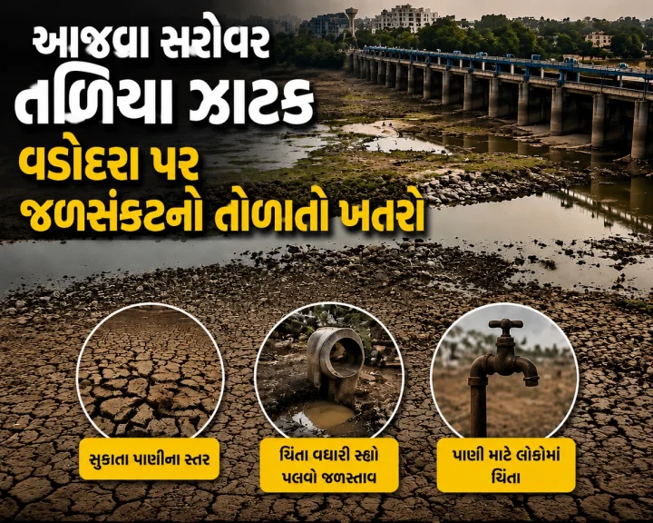 જળસંકટ - આજવા સરોવર ખાલી થતાં નર્મદા નિગમ પાસેથી 29 કરોડનું વધારાનું પાણી ખરીદશે પાલિકા, પાણીનો બગાડ અટકાવવા તંત્રની અપીલ