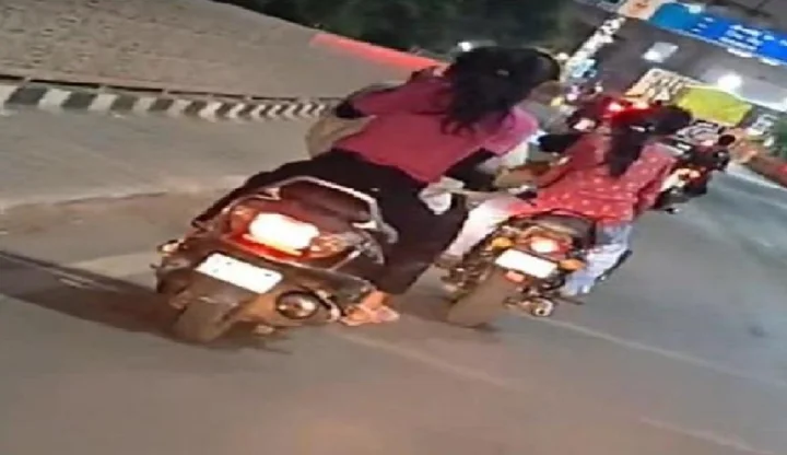 દારૂની બોટલ સાથે સ્કૂટર સવારી, યુવતીઓનો વીડિયો ચર્ચામાં