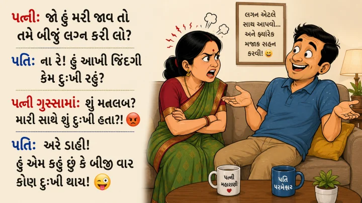 ગુજરાતી જોક્સ -પતિ-પત્ની અને પરી