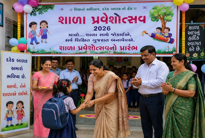 શિક્ષણનો મહાઉત્સવ: CM ભૂપેન્દ્ર પટેલે PM મોદીની વડનગરની શાળામાંથી કરાવ્યો પ્રવેશોત્સવનો પ્રારંભ